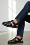 Genuine Leather Orthopedic Soft Sole Men's Sandals - 3