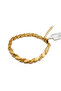 Gold-Tone Leaf Link Bracelet for Women, Textured and Openwork Leaf Design with Adjustable Chain Closure