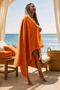 100% Cotton Orange Beach Towel That Turns into a Beach Bag - 4