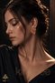 Natura Seri̇ Women's Gold Black/Salmon/Fuchsia Elegant Women's Leaf Earrings with Tulle Inner Detail – Special Design Elegant and Stylish Women's Earrings - 4