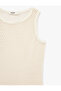 Cotton Round Neck Sleeveless Long Crochet Dress with Mesh Detail - 5