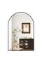 Matte Black Bathroom Mirror 24x36inches - Wall Mounted Arched Mirror, Oversized Framed Mirror for Wall, Sleek Vanity Decor