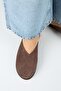 Magali Women's Genuine Leather Flat Sabo Brown Slippers - 7
