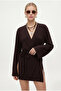 Women's Briana Ultra Soft Brown Kimono - 4