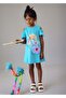 Girl's Combed Cotton Dress and Bag Blue - 2