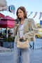 Women's Bag Crossbody Bag Shoulder Bag Soft Textured Handbag Small Cream- Eryn - 3