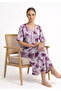 Short Cotton Nightgown Printed Flowers - 3