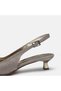 Large size women's evening dress short heel stiletto 41-42-43-44-gold glitter - 5