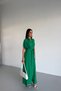 Shirt Collar Waist-Tied Buttoned Summer Dress