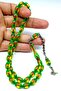 Vermeil Amber Green Prayer Beads Size 7.8X12 mm Total Length 33 cm Preferred for Daily Use and as a Gift - 2