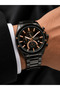 Men's Wristwatch Steel Band Black Color with Function Calendar and Gift Box - 3