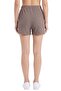 Premium - Tide Collection |   Mink Lace-Up Wrinkled Textured Comfortable Cut Women's Shorts - 4