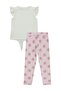 Daisy Patterned Set for 6-9 Years - Powder - 3