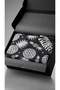 Peshtemal 90 X 165 cm Jacquard 100% Cotton Hand Woven with Tassels |   Pineapple |   Black - 4