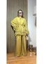 Women's Elara Voile Fabric Pants Suit |   Belted, Draped Hijab Set with Flywheel Detail - 3