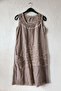 Mink Pool Collar Sleeveless Pocketed Lined Embroidered Washable Casual Cotton Woven Dress 98 50 - 5