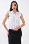 Women's Sleeveless Shirt with Gathered Front Detail 260494 - - 2