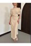 Women's Dress Asymmetrical Cut One Shoulder Draped Midi Length Dress - 3
