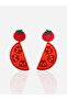 Colorful Summer Themed Earrings with Tomato Figures - 2