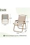 FFD Folding Camping Chair with Armrests, Portable Lightweight Aluminum Frame Chair for Outdoor Picnic BBQ Beach Patio, Foldable Lawn Chair for Adults - 2