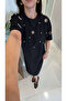 Poyana Black Dress with Pearl Embroidery Detail - 2