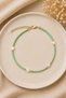 Metal Accessories, Water Green Beaded Star Detailed Anklet - 2