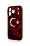 iPhone 17 Pro Compatible Wolf Turkish Flag Patterned Silicone Case - 3