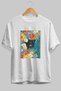 For the Love of Cats 103 Front Cat Printed White Oversize T-Shirt 100% Cotton Unisex Cat Lover Premium Design