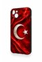 iPhone 14 Plus/15 Plus Compatible Turkish Flag Patterned Silicone Case - 2