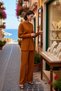 Women's Plus Size Long Sleeve Waist Belt Detailed Woven Blouse Trousers Set Relaxed Fit Casual Stylish - 2