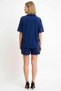 Women's Plus Size Polo Collar Short Sleeve Oversize Ribbed Knitted Shorts Set with Pockets Comfortable Casual Modern - 5