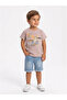 Boys' Summer Cotton T-Shirt and Denim Jeans Shorts Two-Piece Set (Ages 2-5)