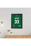 Alayra Larry Bird NBA Superstar Jersey Poster Posters Framed Paintings with Black Frame (12 inches - 2