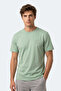 Zahir Men's Cotton Water Green T-Shirt