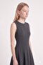 Anthracite Skirt with Gode Detail Mini Summer Dress - 3