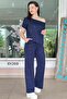 Kayık Yaka Glittery Modal Fabric Set6Y269 - 3