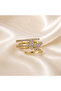 Elegant Butterfly Steel Zircon Stone Ring