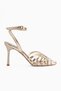 Eleni Gold Ankle Buckle Women's Heeled Shoes - 3
