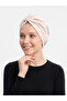 Brocade Draped Cream-Powder Lined Ready-To-Wear Turban Hijab Bonnet Suitable for Medical Use