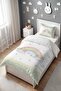 Floral Rainbow Patterned Single Baby Kids Bedding Set - 3