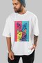 For the Love of Cats 67 Front Cat Printed White Oversize T-Shirt 100% Cotton Unisex Cat Lover Premium Design - 7