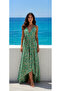 Asymmetrical Cut Long Silk t Sleeveless Dress with Belt (Std 36-44)