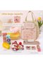 Insulated Lunch Bag Outdoor Insulated Cooler Tote Bag Durable Reusable Tote Bag Kawaii Lunch Bag for Kids School Large Capacity Picnic Bag for Women - 2