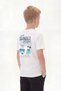 Round Neck Back Print Detailed Short Sleeve Boys' T-Shirt - 2