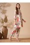 Floral Printed Lace Embellished A-line Kurti with Pants Co-ord Set for Women – Multi | Indian Dress for Ladies | Kurta Set Ladies Indian | Ethnic Indian Wear | Cotton Kurti Set - 3