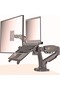 North Bayou Nb F160+Fp Gas Spring Dual Arm Monitor and Laptop Stand 17-30 Inch Monitor & 10-17 Inch Laptop Compatible Vesa Desk Mount