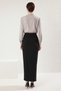 Women's Maxi Skirt High Waist Ballon Silhouette Flexible Knitted Fabric Gold Accessory Detail Casual Comfortable Modern - 5