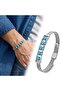 Turquoise Stone and Stainless Steel Men's Bracelet 31682B23D3