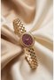 Royal Pearl Women's Steel Watch Gold Color Burgundy Dial Vintage Old Money Luxury Luxurious Elegant Stylish Women's Wristwatch |   Limited Edition 2026 - 2