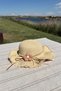 Girl's Summer Gift Hat and Bag Set Beige Color |   Floral Detailed Beach Combination - 6
